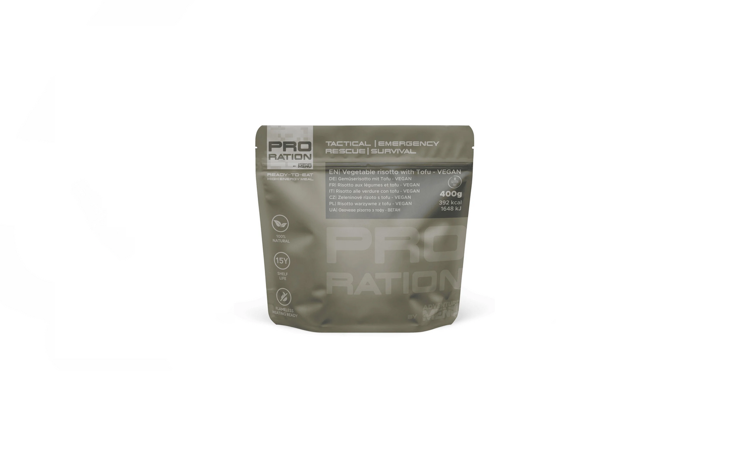 Pro Ration Vegetable Risotto With Tofu Vegan MRE